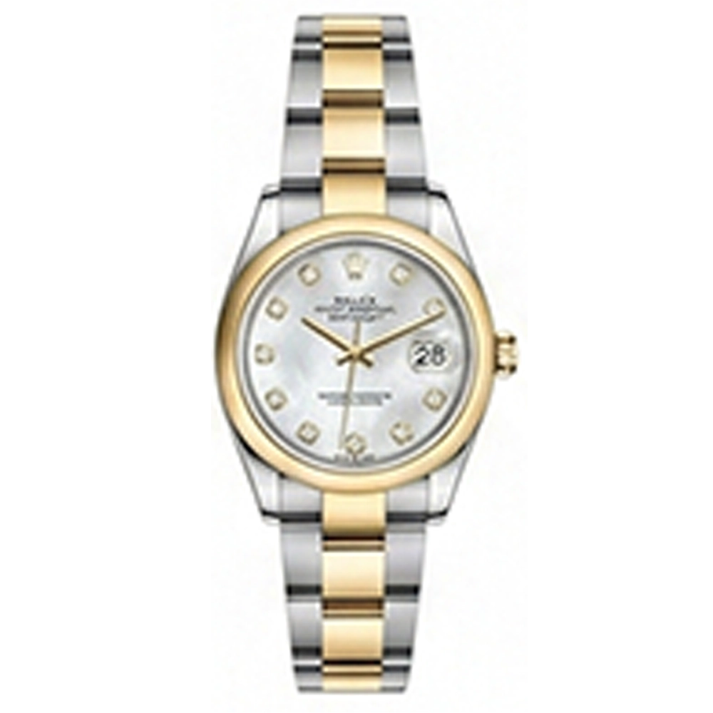 デイトジャスト 31 278243 ホワイトシェル 10Pダイヤ オイスターブレス