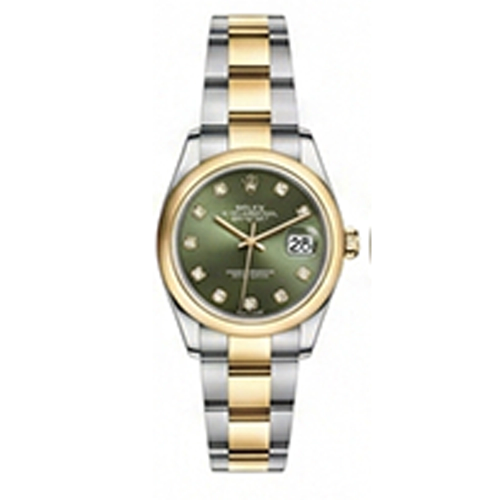 デイトジャスト 31 278243 オリーブグリーン 10Pダイヤ オイスターブレス