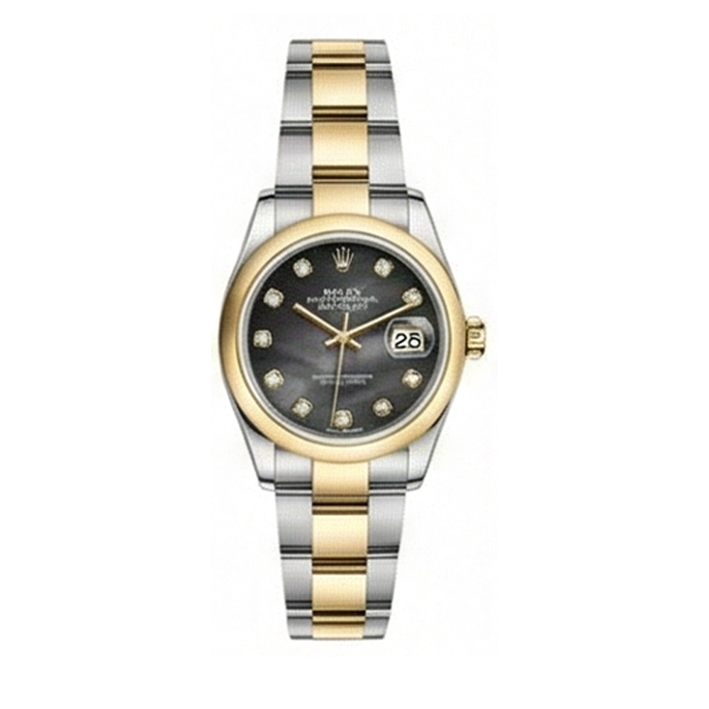 デイトジャスト 31 278243 ブラックシェル 10Pダイヤ オイスターブレス