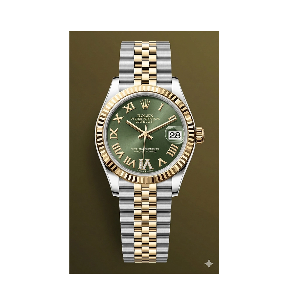 デイトジャスト 31 278273 オリーブグリーン VIダイヤ ジュビリーブレス
