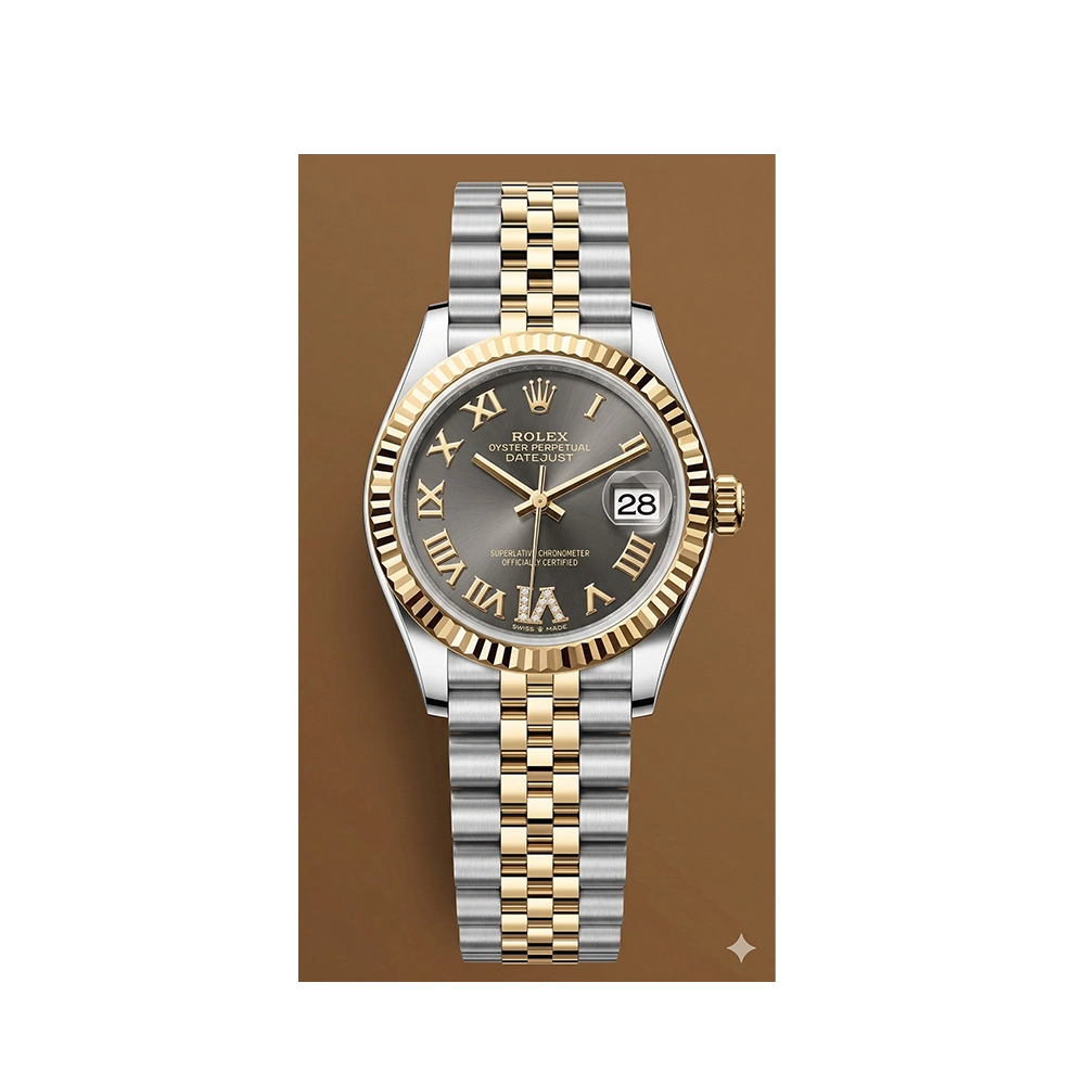 デイトジャスト 31 278273 ダークグレー VIダイヤ ジュビリーブレス