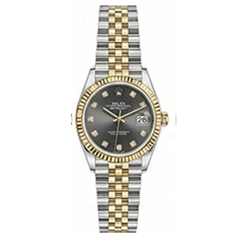 デイトジャスト 31 278273 ダークグレー 10Pダイヤ ジュビリーブレス