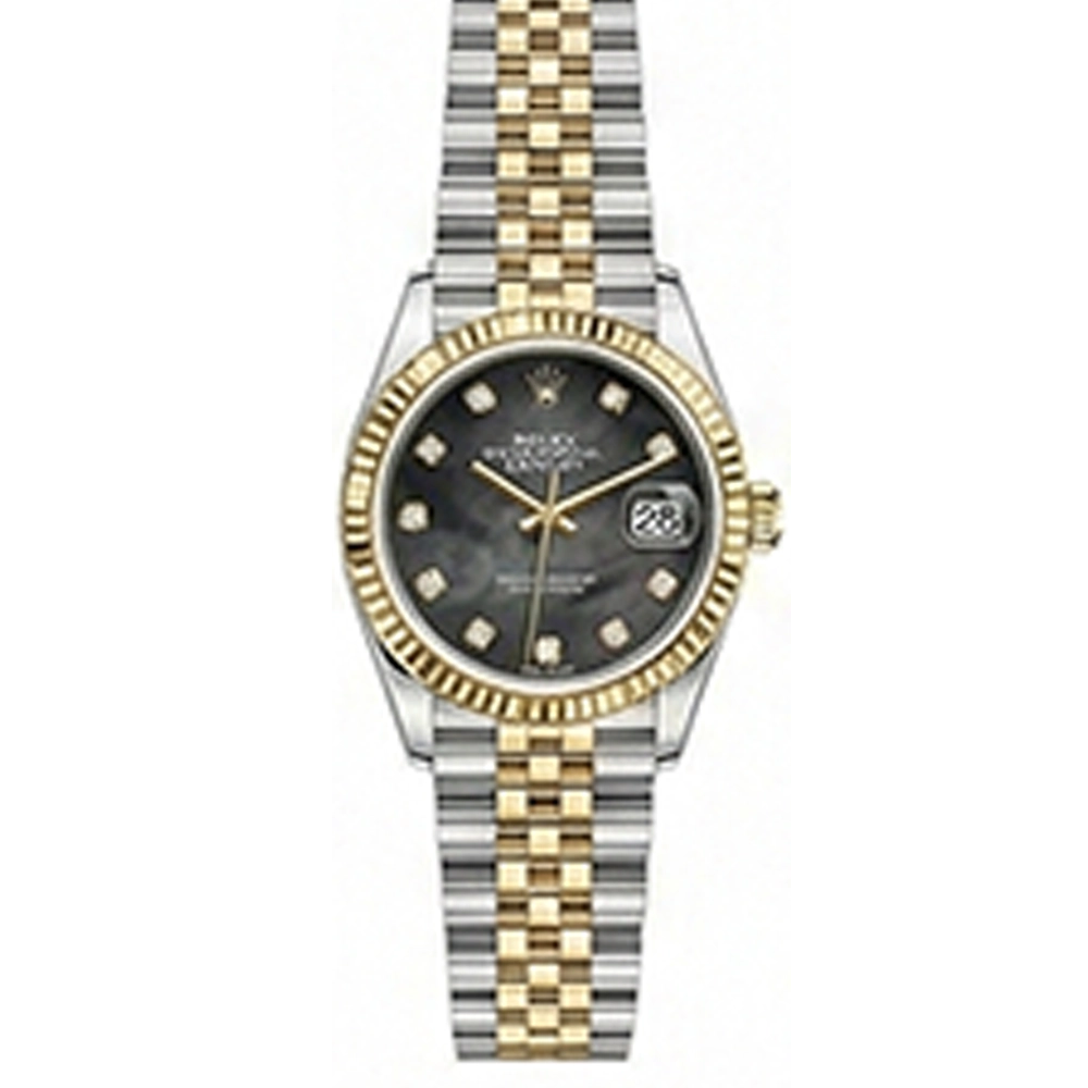 デイトジャスト 31 278273 ブラックシェル 10Pダイヤ ジュビリーブレス