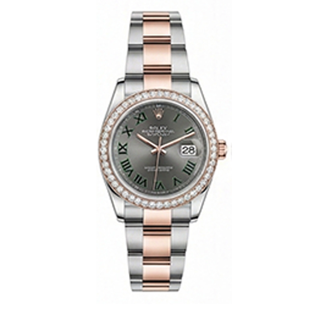 デイトジャスト 36 126281RBR スレートローマン オイスターブレス