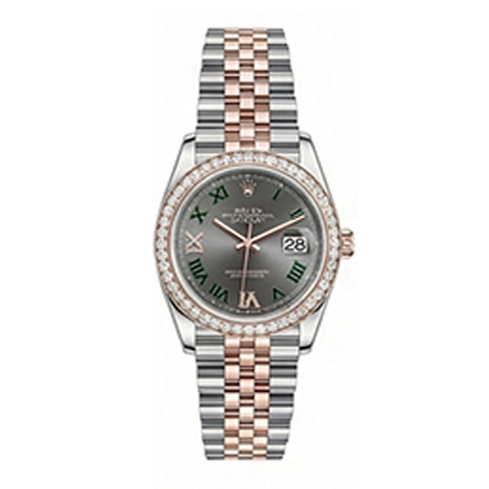 デイトジャスト 36 126281RBR スレートローマン VI/IXダイヤ ジュビリーブレス