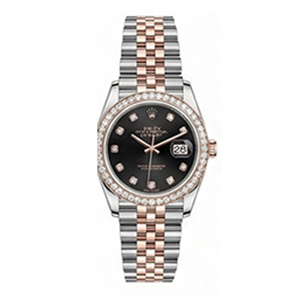 デイトジャスト 36 126281RBR ブラック 10Pダイヤ ジュビリーブレス
