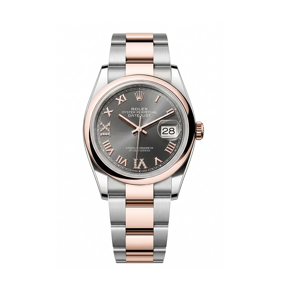 デイトジャスト 36 126201スレートローマン VI/IXダイヤ オイスターブレス