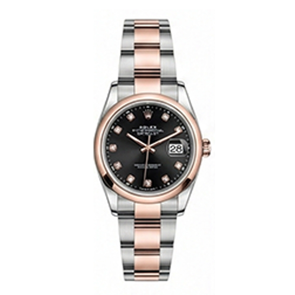 デイトジャスト 36 126201ブラック 10Pダイヤ オイスターブレス