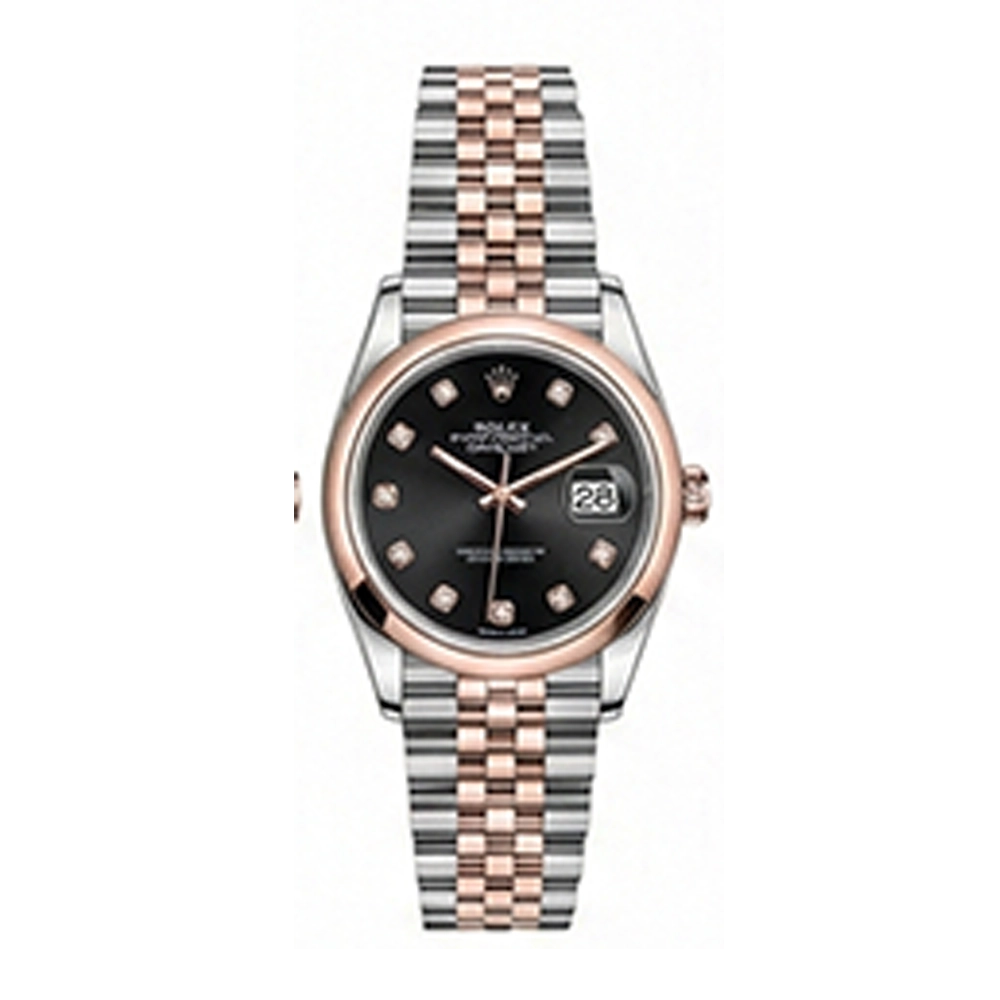 デイトジャスト 36 126201ブラック 10Pダイヤ ジュビリーブレス