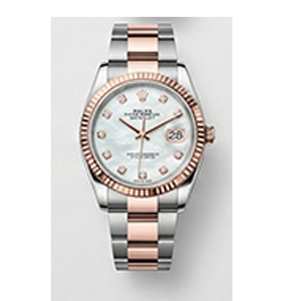 デイトジャスト 36 126231 ホワイトシェル 10Pダイヤ オイスターブレス