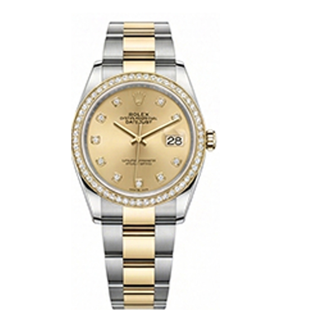 デイトジャスト 36 126283RBR シャンパン 10Pダイヤ オイスターブレス