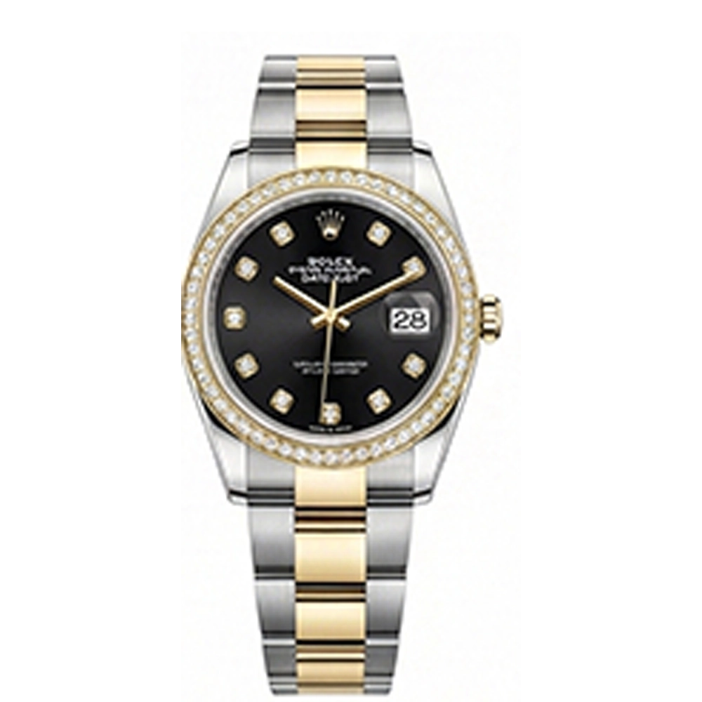 デイトジャスト 36 126283RBR ブラック 10Pダイヤ オイスターブレス