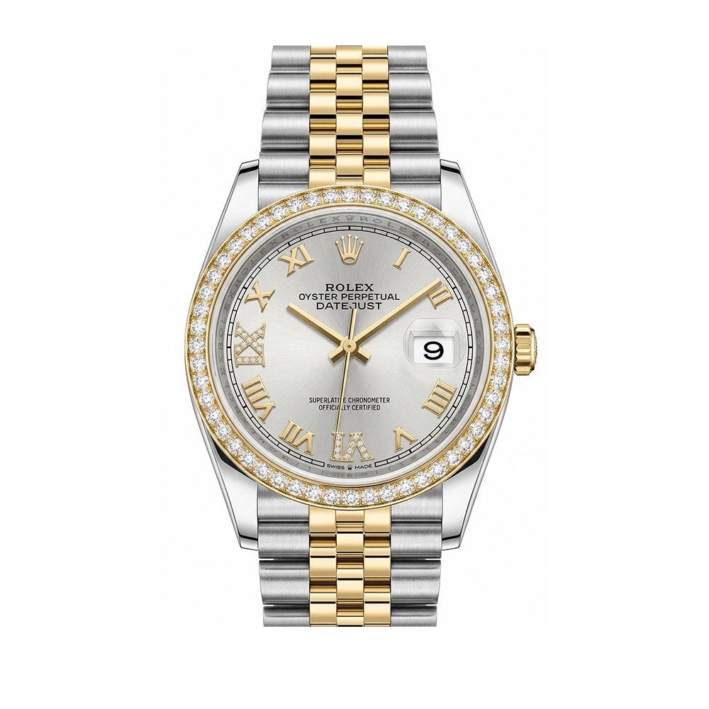 デイトジャスト 36 126283RBR シルバー VI/IXダイヤ ジュビリーブレス