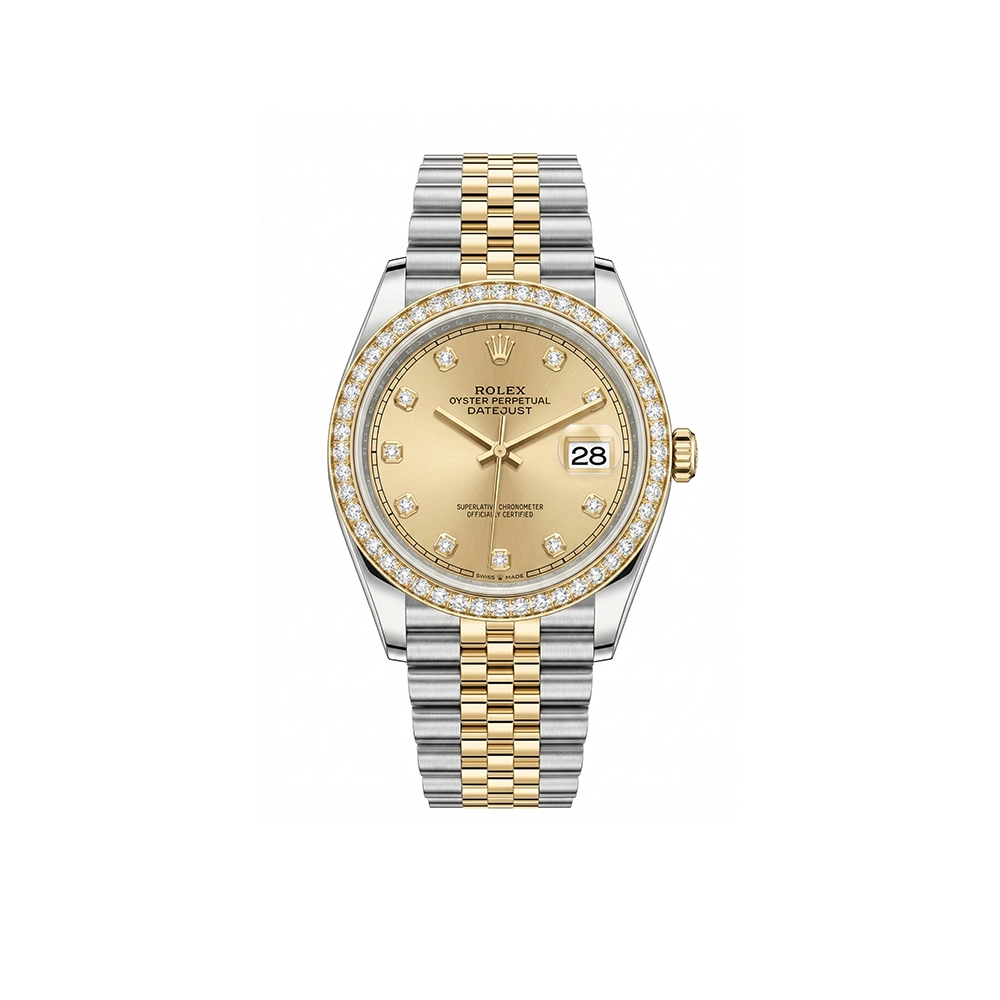 デイトジャスト 36 126283RBR シャンパン 10Pダイヤ ジュビリーブレス