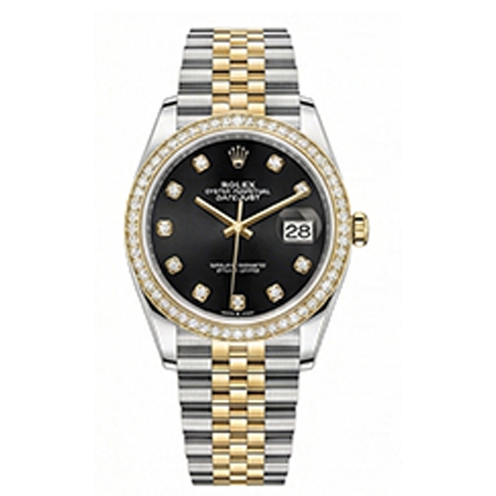 デイトジャスト 36 126283RBR ブラック 10Pダイヤ ジュビリーブレス