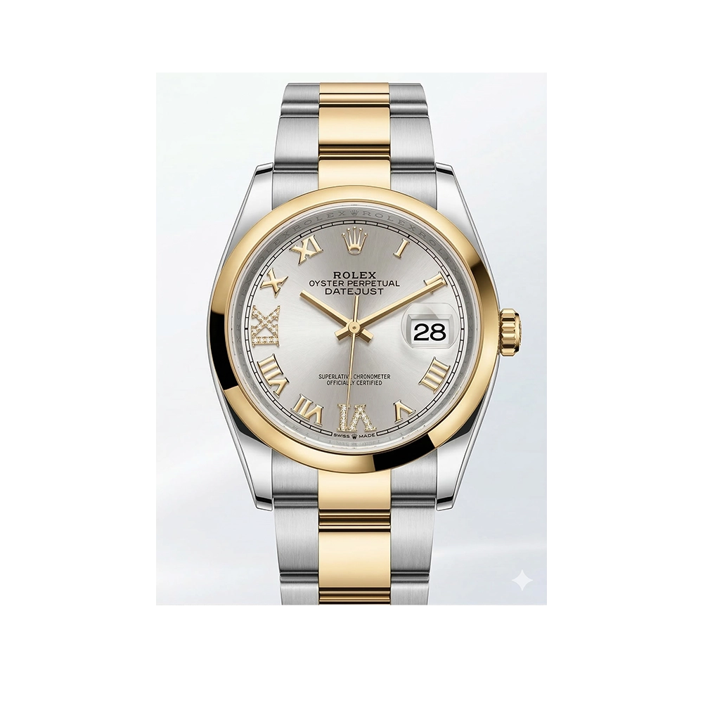 デイトジャスト 36 126203 シルバー VI/IXダイヤ オイスターブレス