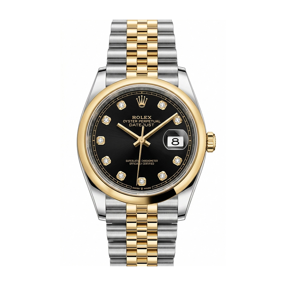 デイトジャスト 36 126203 ブラック 10Pダイヤ ジュビリーブレス