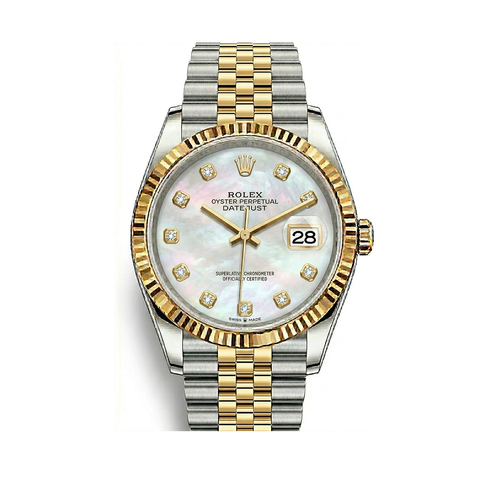 デイトジャスト 36 126233 ホワイトシェル 10Pダイヤジュビリーブレス