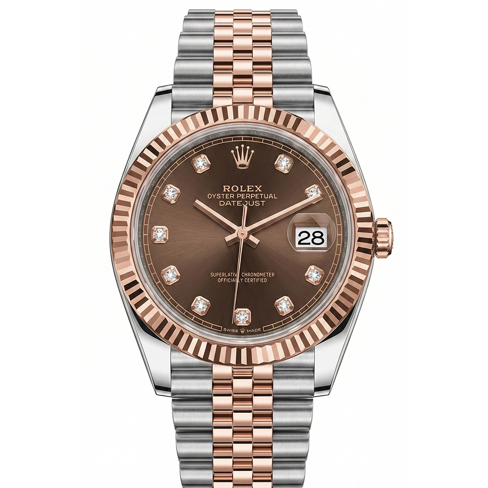 デイトジャスト 41 126301 チョコレート10Pダイヤ ジュビリーブレス