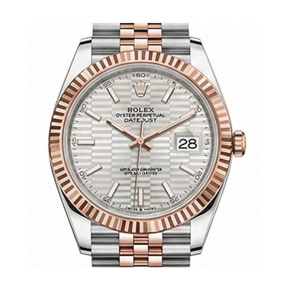 デイトジャスト 41 126331 シルバー フルーテッドモチーフ ジュビリーブレス