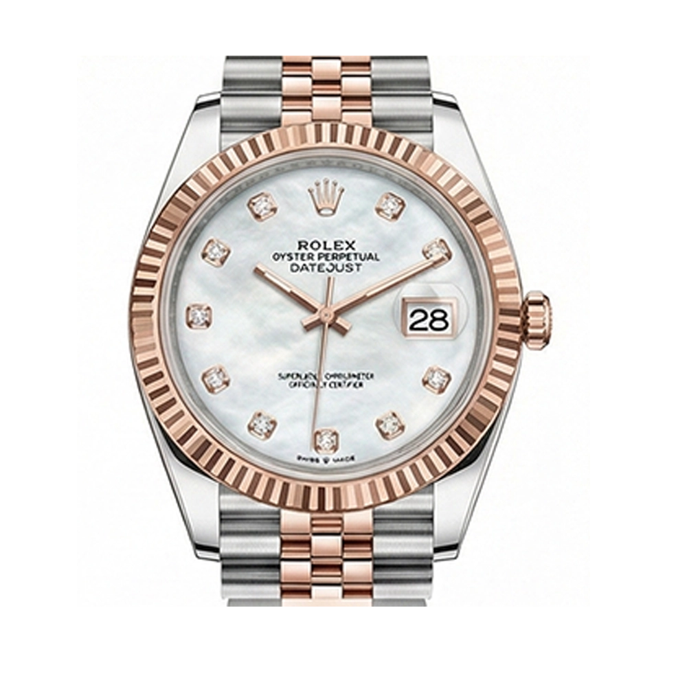 デイトジャスト 41 126331NG ホワイトシェル 10Pダイヤ ジュビリーブレス