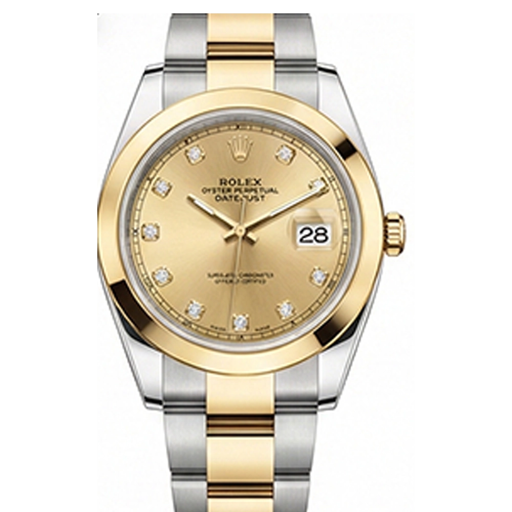 デイトジャスト 41 126303 シャンパン10Pダイヤ オイスターブレス