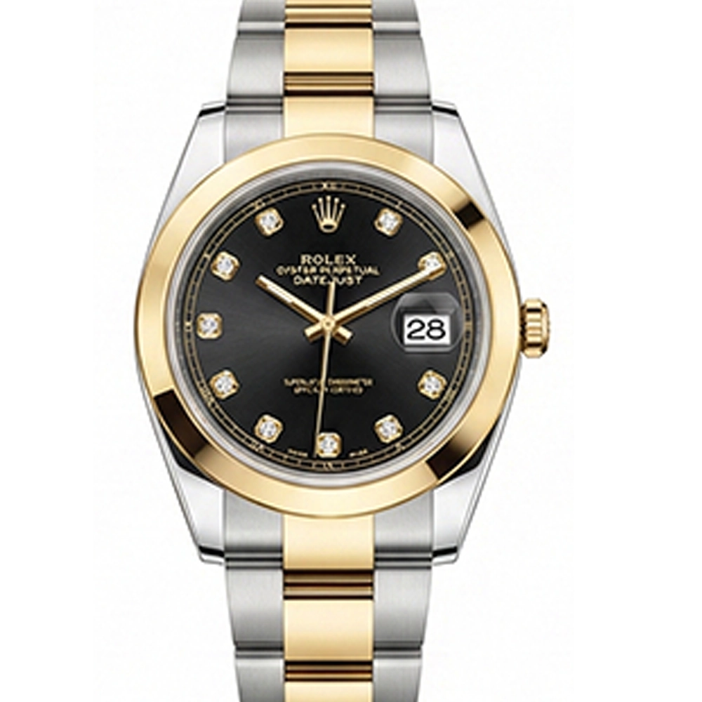 デイトジャスト 41 126303 ブラック 10Pダイヤ オイスターブレス