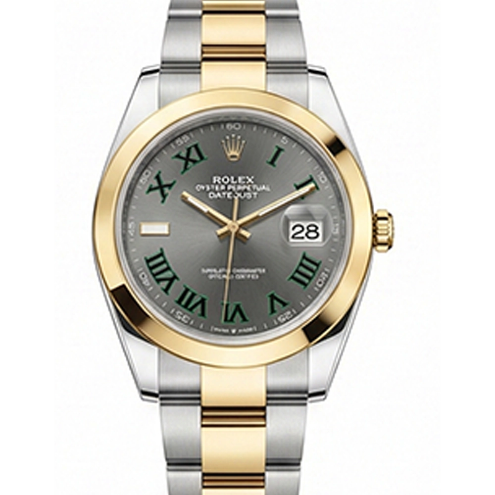 デイトジャスト 41 126303 スレート ローマン オイスターブレス