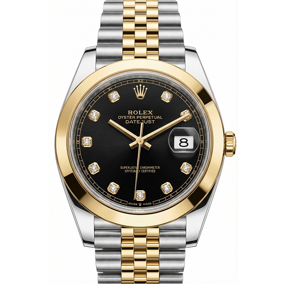 デイトジャスト 41 126303 ブラック 10Pダイヤ ジュビリーブレス