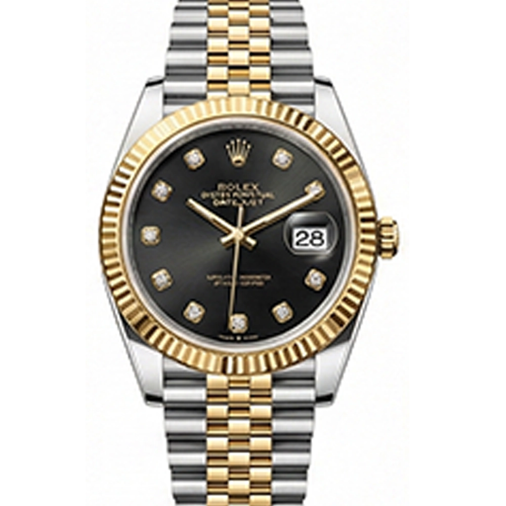 デイトジャスト 41 126333 ブラック 10Pダイヤ ジュビリーブレス