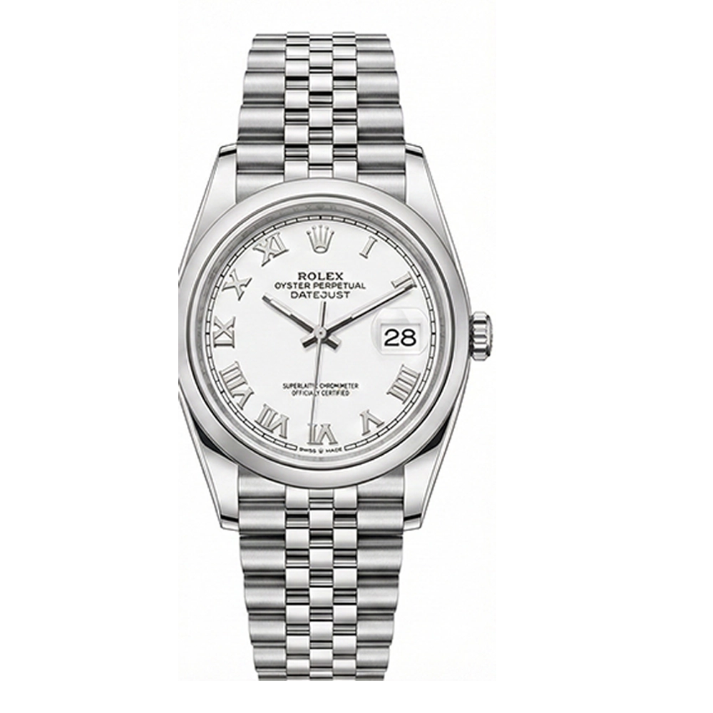 デイトジャスト 36 126200 ホワイト ローマン ジュビリーブレス