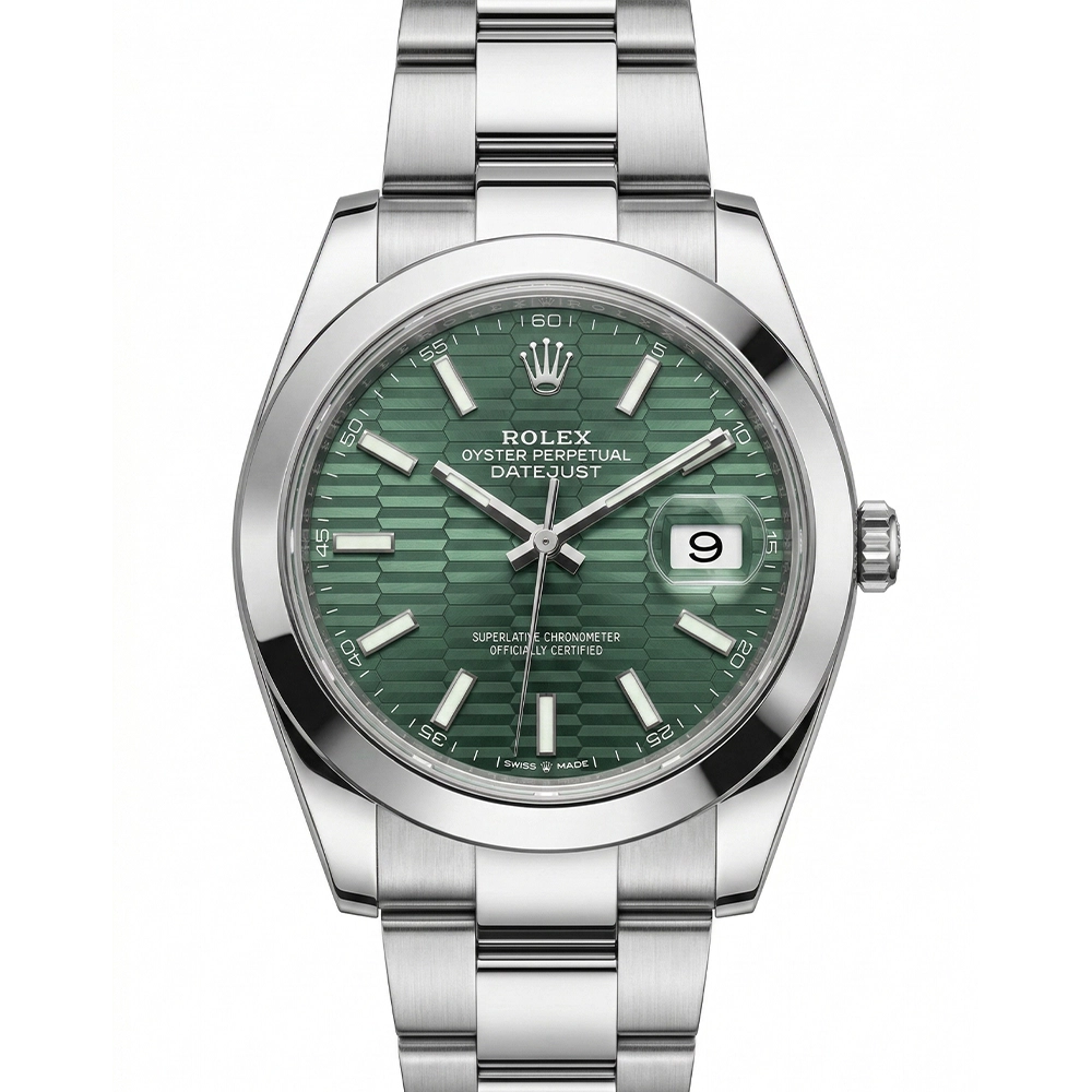 デイトジャスト 41 126300 ミントグリーン フルーテッドモチーフ オイスターブレス