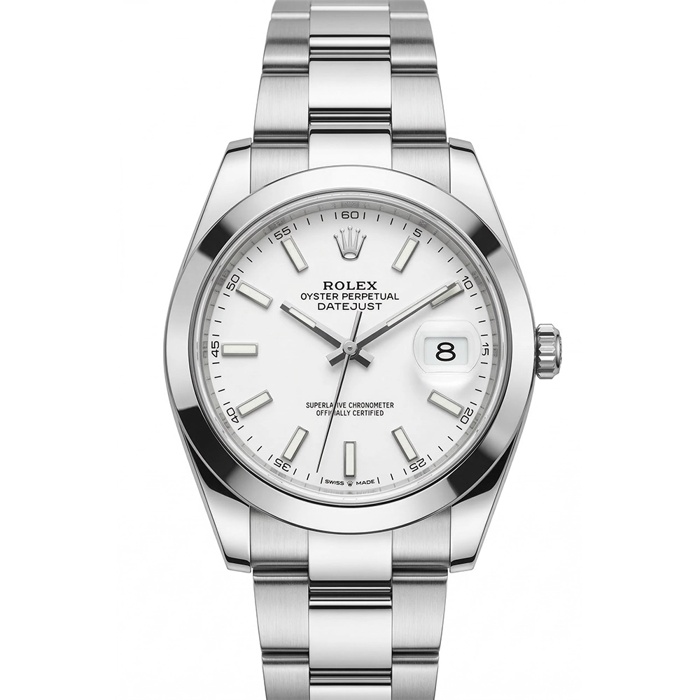 デイトジャスト 41 126300 ホワイト オイスターブレス