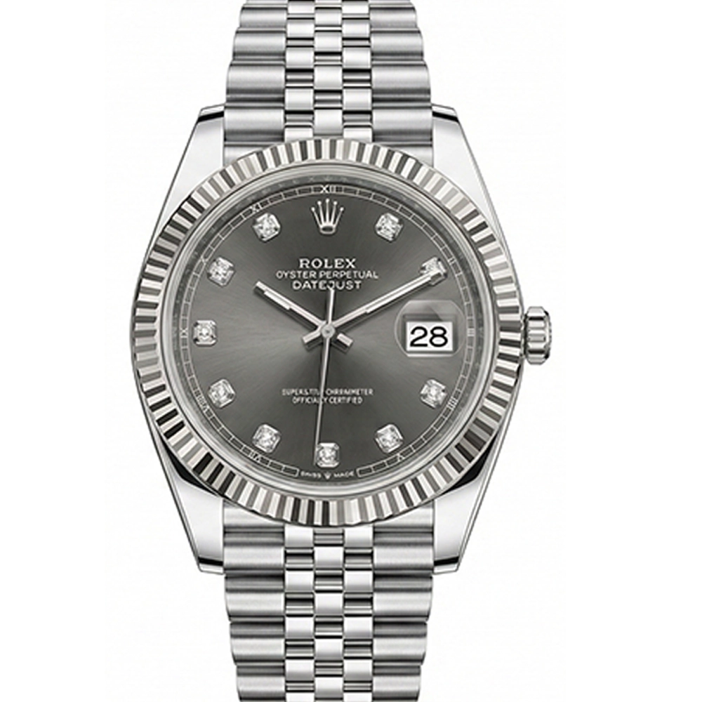 デイトジャスト 41 126334 グレー 10Pダイヤ ジュビリーブレス